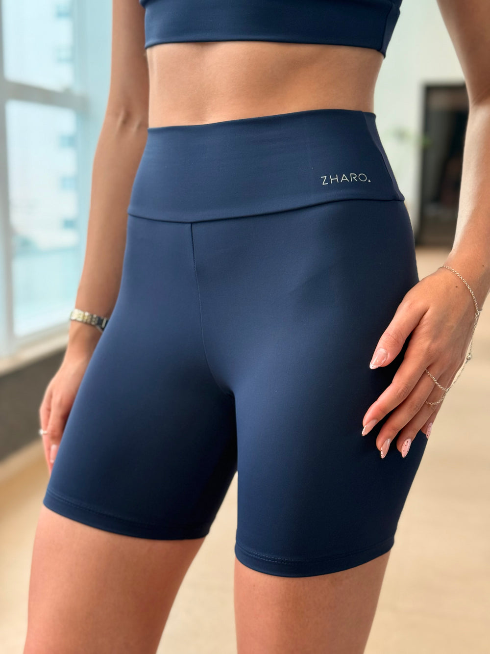 Shorts Cintura Alta — Marinho