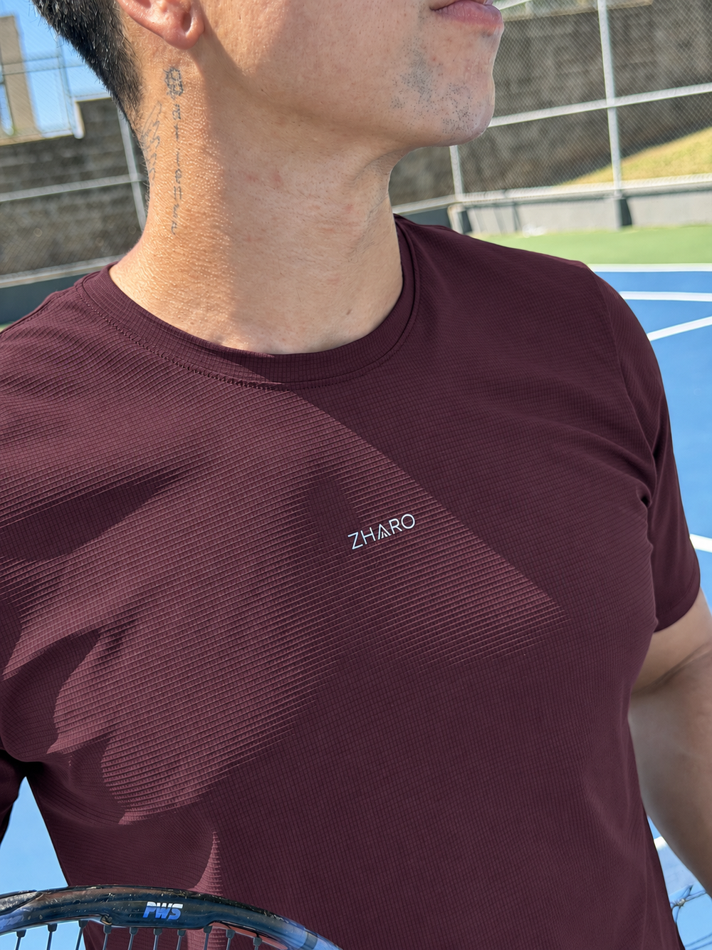 Camiseta Masculina Match — Masculino Bordo Detalhe