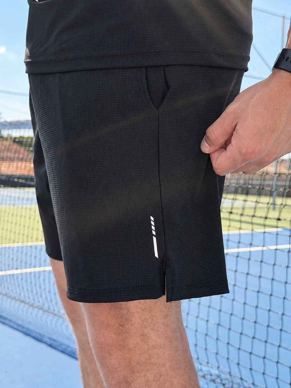 Shorts Masculino Match — Shorts Preto Detalhe